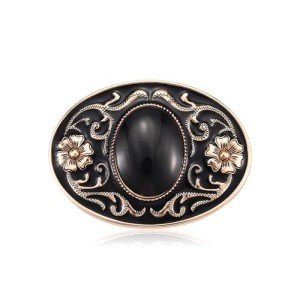 Vintage Western Stone Belt Buckle for Men & Women
