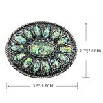 Vintage Cowboy Native American Stone Belt Buckle
