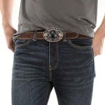 Vintage Western Stone Belt Buckle for Men & Women