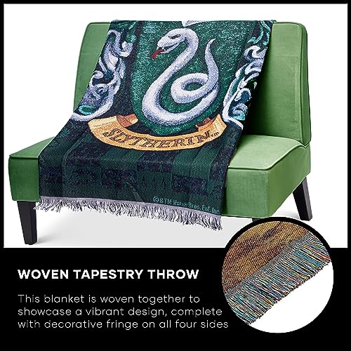 Slytherin Shield Tapestry Throw Blanket - 48" x 60