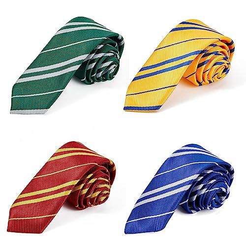 Harry Potter Striped Ties - Set of 4, Multicolor