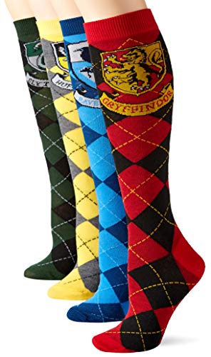 Harry Potter House Crests Argyle Knee High Socks