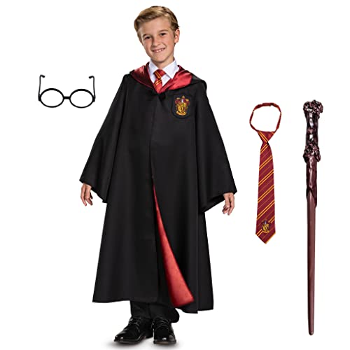 Gryffindor Costume Set: Robe, Tie, Glasses, Wand (Kids)