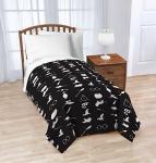 Harry Potter Plush Blanket with Deathly Hallows & Goblet