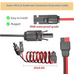 Kzfuli 6.6FT MC4 to Anderson Extension Cable