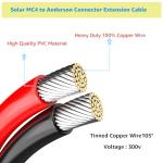 Kzfuli 6.6FT MC4 to Anderson Extension Cable