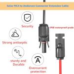 Kzfuli 6.6FT MC4 to Anderson Extension Cable