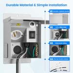 Briidea 15 Amp 120V Manual Transfer Switch