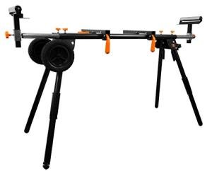 WEN Collapsible Rolling Miter Saw Stand with Outlets