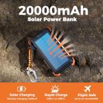 BLAVOR 20000mAh Solar Power Bank with Fast Charging