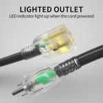 25 Ft Heavy Duty Waterproof Extension Cord 10 Gauge