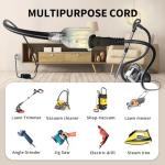 25 Ft Heavy Duty Waterproof Extension Cord 10 Gauge