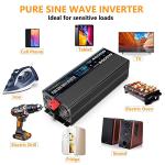 ROARBATT 4000W Pure Sine Wave Inverter with Remote