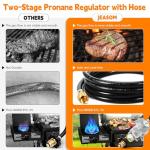 10 FT Propane Regulator with Hose & Gauge