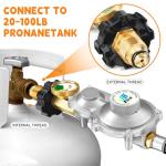 10 FT Propane Regulator with Hose & Gauge