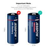JESSPOW 18500 Rechargeable 3.2V Solar Batteries - 4 Pack
