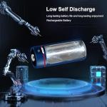 JESSPOW 18500 Rechargeable 3.2V Solar Batteries - 4 Pack