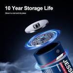 JESSPOW 18500 Rechargeable 3.2V Solar Batteries - 4 Pack