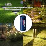 JESSPOW 18500 Rechargeable 3.2V Solar Batteries - 4 Pack