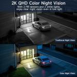 2K Wireless Solar Security Cameras with Night Vision