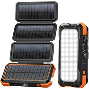 BLAVOR 20000mAh Solar Power Bank with Flashlight