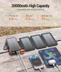 BLAVOR 20000mAh Solar Power Bank with Flashlight