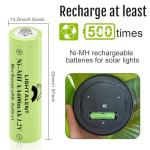 Lightalent AA Rechargeable Batteries for Solar Lights