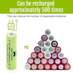 Lightalent AA Rechargeable Batteries for Solar Lights