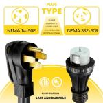 50 Amp Heavy Duty Generator Extension Cord, 13ft