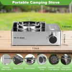 MOZODAWN Dual Fuel Portable Camp Stove 12000 BTU