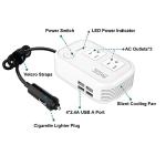 FOVAL 200W Car Power Inverter with USB Ports