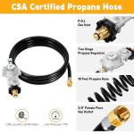 10 FT Propane Regulator with Hose and Fittings