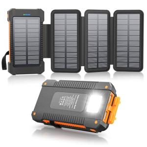 Mvpkings 38800mAh Solar Power Bank with Flashlight