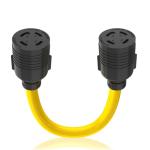 HUBRV 30 AMP Twist Lock Generator Cord Adapter 18