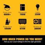 DeWalt 4,000-Watt Portable Gas Generator - CO Protect