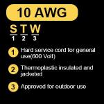 HUBRV 30 AMP Twist Lock Generator Cord Adapter 18