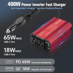 400W Portable Power Inverter with USB Ports