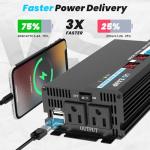 600W Pure Sine Wave Inverter with USB Ports