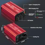 400W Portable Power Inverter with USB Ports