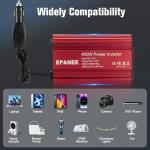 400W Portable Power Inverter with USB Ports