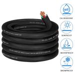 Portable 6 AWG 600V Power Cable, 20ft