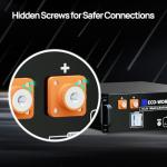 ECO-WORTHY 48V 600Ah LiFePO4 Battery Pack with Bluetooth