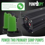 PumpSpy 2000W Sump Pump Battery Backup System