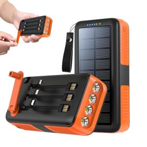 Portable 63200mAh Solar Power Bank with Flashlight