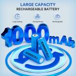 KINREECELL 18500 3.2V Rechargeable Solar Battery Pack