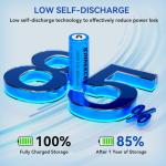 KINREECELL 18500 3.2V Rechargeable Solar Battery Pack