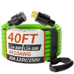 40FT 30 Amp Generator Extension Cord, Heavy Duty