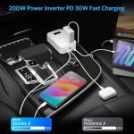 BESTEK 200W Car Power Inverter with USB Ports