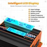 500 Watt Pure Sine Wave Inverter for Home & RV