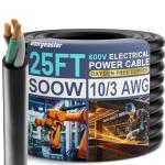 10 Gauge SOOW Bulk Cable - 25 Feet